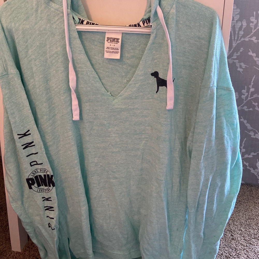 Pink Victoria Secret light weight hoodie